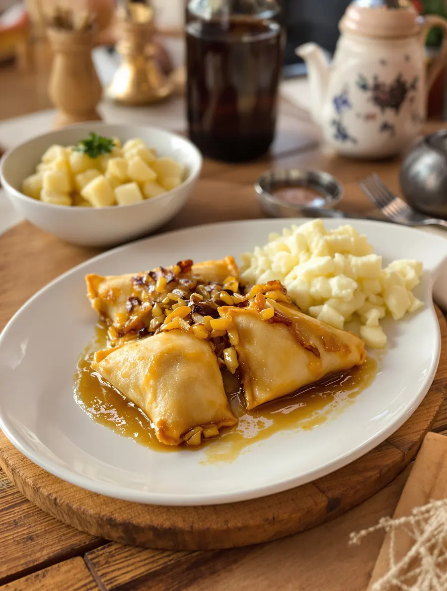 Geschmälzte Maultaschen